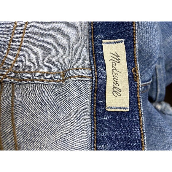 Madewell Womens High Riser Size 28 Skinny Thrashed Distressed Denim Jeans - Picture 10 of 12